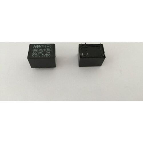 10pcs Miniature PCB Relay JRC-21F 4100 DC 5V 6 Pins 3A