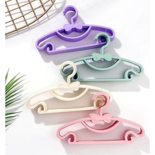 20/40Pcs Children Clothes Rack Portable Plastic Display Racks Childrens Coat Hangers Baby Clothes Storage Rack