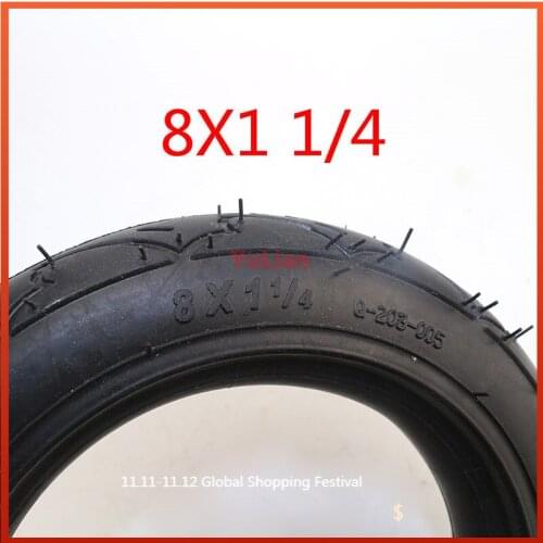 8 inch tyre 8X1 1/4 Scooter Tire & Inner Tube Set Bent Valve Suits Bike Electric / Gas Scooter Tyre