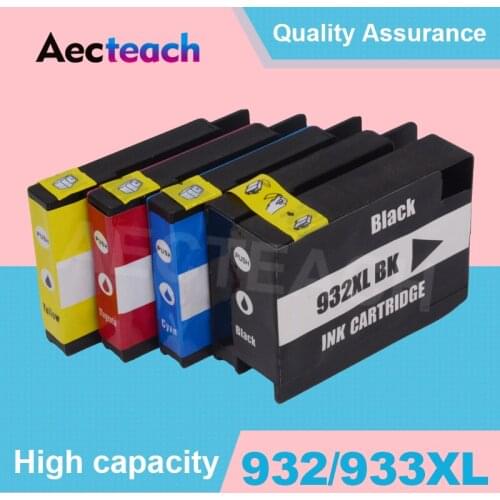 Aecteach 932 933 Ink Cartridge Replacement for HP 932XL 933XL For HP932 Office jet 6100 6600 6700 7110 7610 7612 Printer Ink
