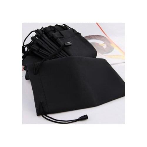 Free Shipping Wholesale 50Pcs Black Sunglass Eye Glass Cloth Pouch Bag Case 7x3" FASHION #90437