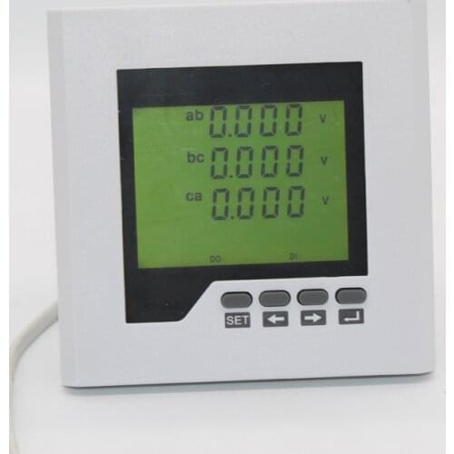 Free shipping !!! LCD display measure 3 phase ampere and voltage meter with 3 relay output in stock