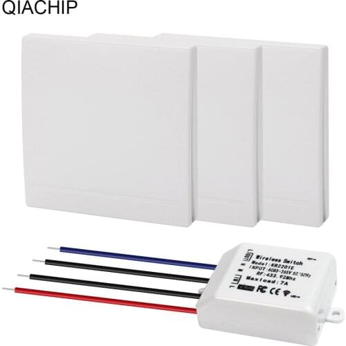 433Mhz AC 110V 220V Wireless Remote Lamp Light LED Bulb Wireless transmitter Switch control smart Home Wall Panel Switch
