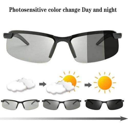 Fashion Polarized Color Changing Sunglasses Men Fishing Night Vision Driving Sunglass