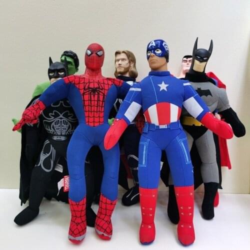 40cm 16'' Disney Soft Stuffed Hero Captain America Iron Man Spider man Thor Plush Toys Movie Dolls Christmas Birthday Gifts