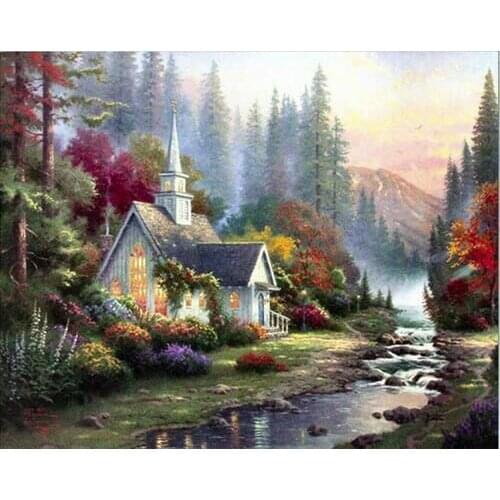 Oneroom Dmc Cross stitch series Home decoration 14/16/18/28 Diy Needlework kits embroidery Cross stitch kit Pretty park 2