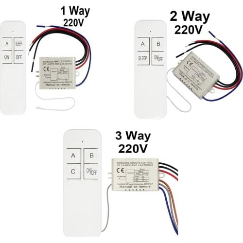 QIACHIP 1/2/3 Way Relay AC 220V RF Remote Digital Wireless Remote Control Switch Ceiling Fan Panel Control Switch For Light Bulb