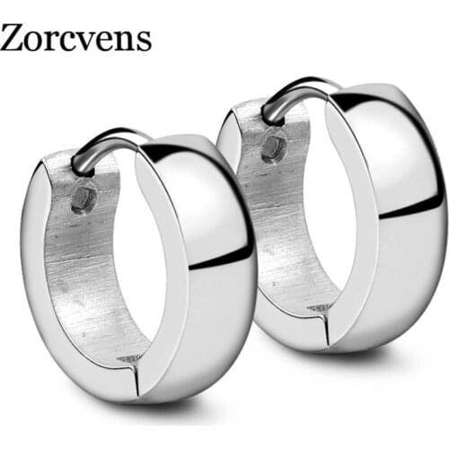 Modyle Punk Gold Color Stainless Steel Stud Earrings Simple Style Circle Stud Earring Fashion Earrings for Women Man Jewelry