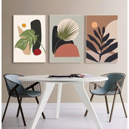 Modern Flowers Tropical Plants Abstract Canvas Paintings Prints Pictures Nordic Geometry Wall Art Posters Living Room Home Decor