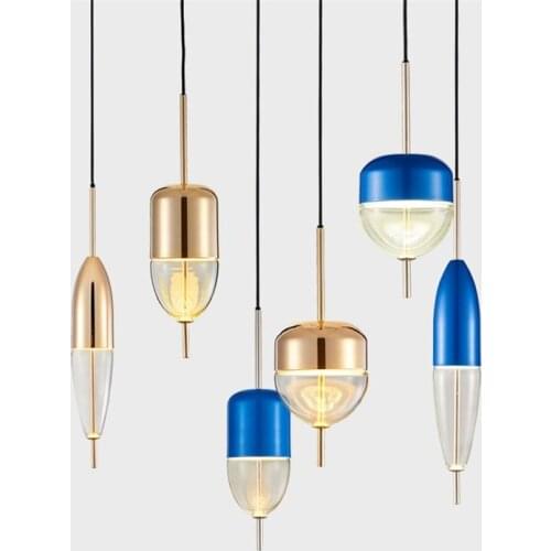 Modern Water Drop Glass Pendant Lights Nordic Simple Living Room Decor Hanging Lamp LED Kitchen Dining Room Bar Restaurant Light