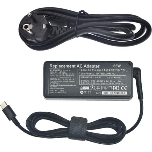 20V 3.25A 65W Universal USB Type C Laptop Mobile Phone Power Adapter Charger for Lenovo Asus HP Dell Xiaomi Huawei Google