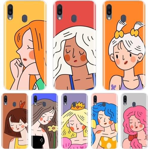 Back Cover For Samsung Galaxy M40 M30 M20 M10 Kpop Girl Cute Cartoon Silicone Soft Phone Case For Samsung Galaxy M10 M20 M30 M40
