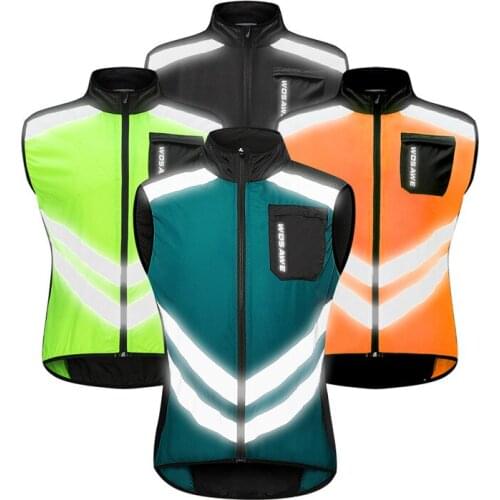 Riding Vest Motorcycle Mountain Bike Reflective Breathable Sleeveless Top Riding Vest Windbreaker
