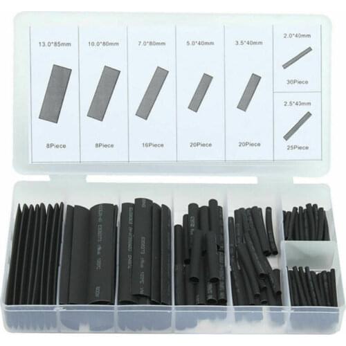 127 Pcs Heat Shrink Tubing Insulation Shrinkable Tube 2:1 Wire Cable Sleeve Kit