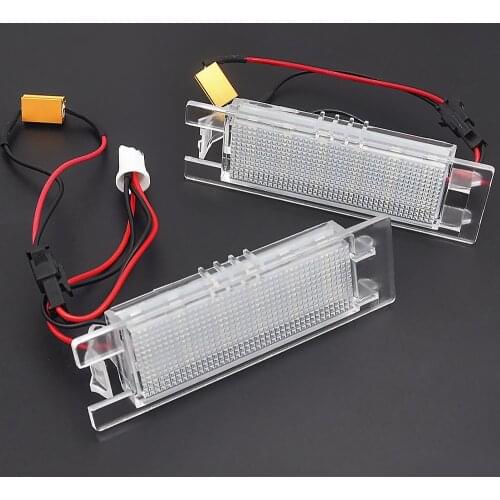 2pcs for Fiat Grande Punto Marea Multipla Seicento Error Free Led License Number Plate Lamp Light Car tail Lighting Source