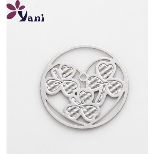 New Item Brand Plates 20pcs/lot Alloy Hollow Silver Lucky Leaf Plate For Floating Cheap Lockets Necklace CHM#334