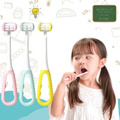 3 Sided Silicone Safety Toothbrush Brush Oral Care Safety Teeth Brush Oral Health Cleaner Oral Health Care for Kids