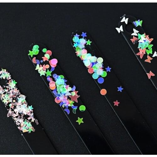 5g/Bag Transparent Holo Nail Art Flakes Mixed Shape Rainbow Shining 3D Polish Manicure DIY Decorations Sparkling Nail Sequins