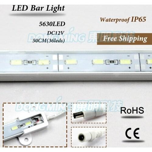 50cm LED light bar Waterproof white/warm white luces light bars 5630 U Aluminium groove LED Bar Light