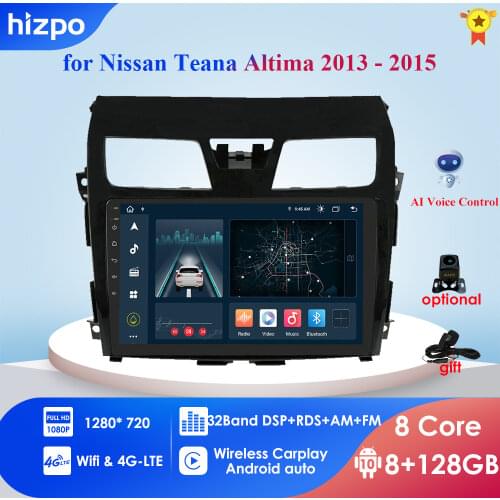Android 10 QuadCore Car GPS Player For Nissan Teana Altima 2013 2014 2015 2016 AutoRadio Multimedia Gps Carplay 2+32/2+16 4GWIFI