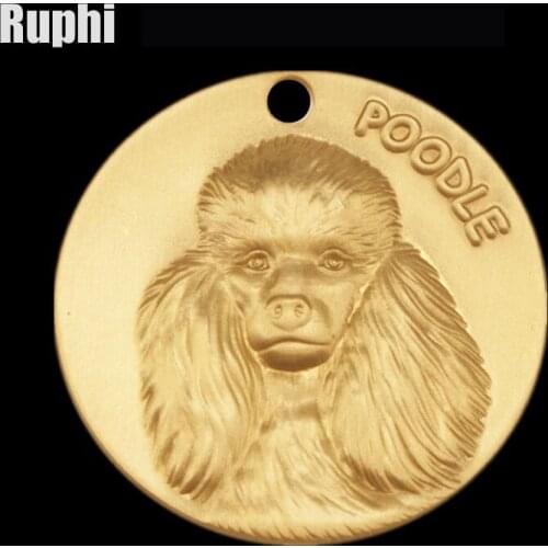 Brass Metal 3D Relief Dog Pets tag nameplate pendant necklace lettering pendant wholesale in stock
