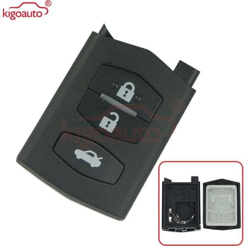 Kigoauto Remote key case cover 3 button for Mazda 2 3 5 6 MX-5 RX-8 2003 - 2013 car key replacement shell