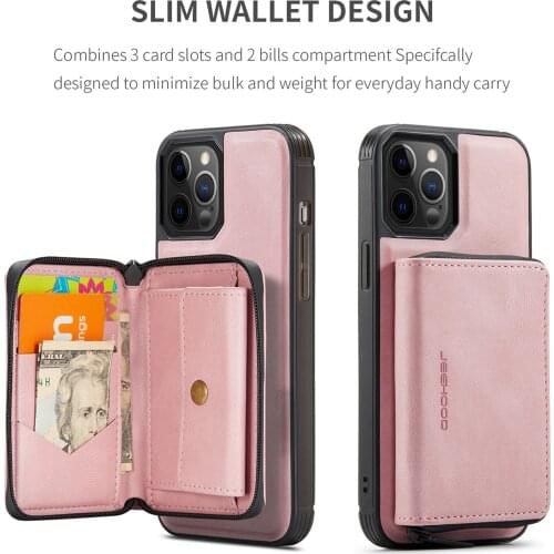 Wallet Case For Sony Xperia 10 III Oneplus 9 Pro Google Pixel 5A Luxury Zipper Magnetic Holder Leather Holder Stand Phone Cover