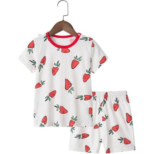 2PCS Unisex Childrens Sets Toddler Boys O-Neck T-Shirt and Pants Shorts Summer Kids Cartoon Pullover Cotton Girl Boy Clothes