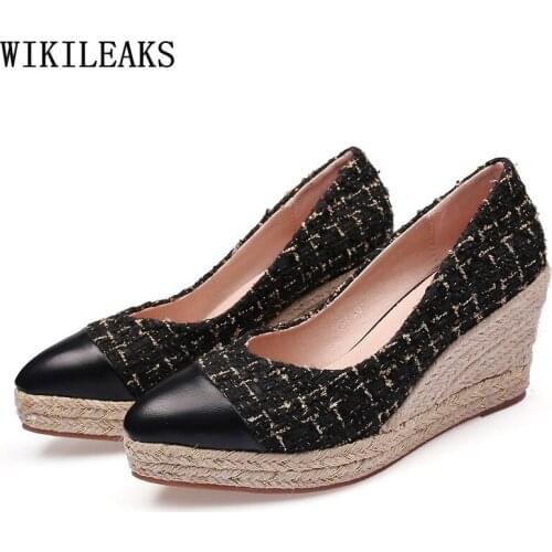 High Heels Platform Espadrilles Wedges Shoes for Women Heels 2021 Pumps Women Shoes Wedding Shoes Bride Talons Hauts Chaussure