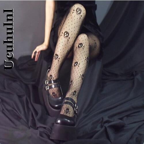 Gothic Bones Woman G Stockings Net Pants Sexy Hollow Temptation Fishnet Stockings Student Female Bottoming Pantyhose
