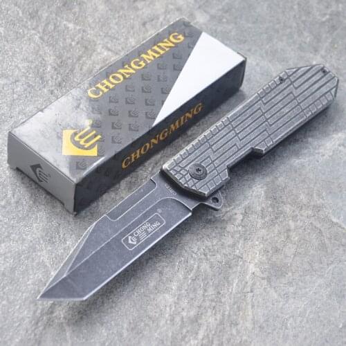 Quality Folding Knife 7Cr18Mov Blade Steel Stonewash Handle Camping Hunting Outdoor Knives Pocket Tactical Military Knife Tools