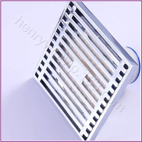 L15088 Luxury Guard Against Worm Deodorization Mothproof of Square 4 inch Brass Floor Drainer