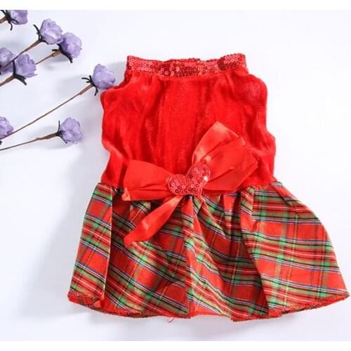 3S-L Summer Pet Clothes Wedding Party Skirt Lovely Dog Dress Puppy Cat Clothing Pets Apparel Polyester Bow Princess Dresses