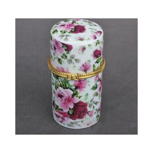 Small Blue and White Porcelain Decorative Jewellery Boxes Gift Coin Storage Case Natural Ceramic Chinese Toothpick Holder