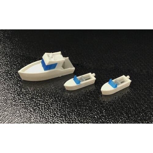 Outland Models Sea Yacht and Speedboat Set Z Scale 1:220 Railroad Scenery