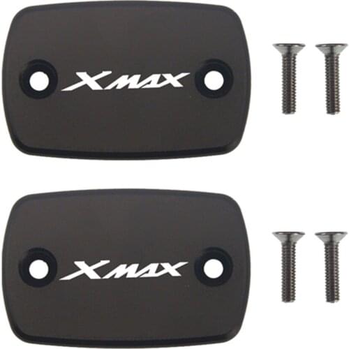 MTKRACING 2PCS For Yamaha XMAX 2017-2018 CNC Aluminum Motorbike Front Brake Reservoir Fluid Cap Cover X MAX