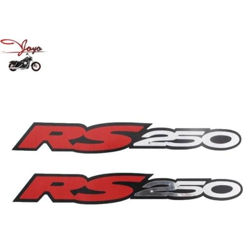 Motorcycle Tail Decal Sticker Gas Tank Decals Refit For Aprilia RS250 Small x 2 Chrome Red Black 18cm x 2.5cm