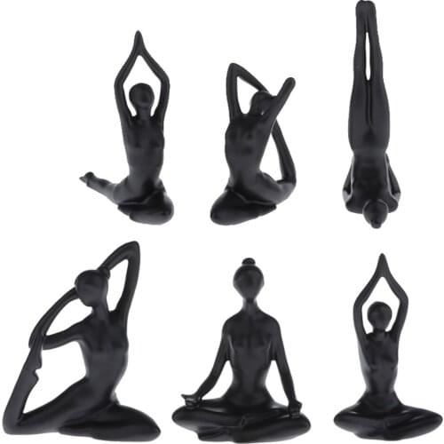Tabletop Ceramic Dressing Table Decoration Modern Simple Creative Ornament Accessories Yoga Girl Home Decoration Ornament
