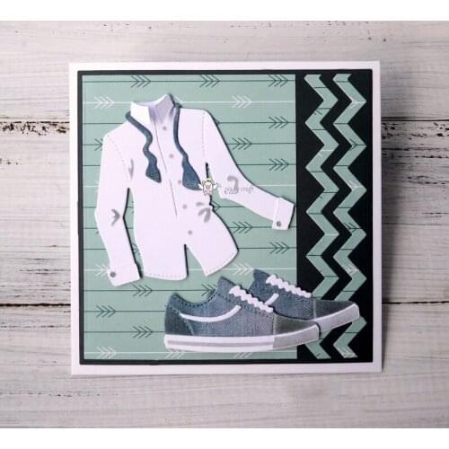 PP Craft metal cutting dies cut die mold Mens dual-use tie shirt Scrapbook paper craft knife mould blade punch stencils dies