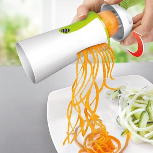 Portable Spiralizer Vegetable Slicer Handheld Spiralizer Peeler Stainless Steel Spiral Slicer for Potatoes Zucchini Spaghetti