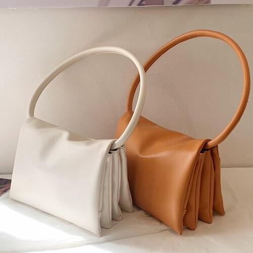 Simple Multi-layer Soft Leather Shoulder Handbags 2021 New Ladies Shoulder Bags Summer Small Square Bag