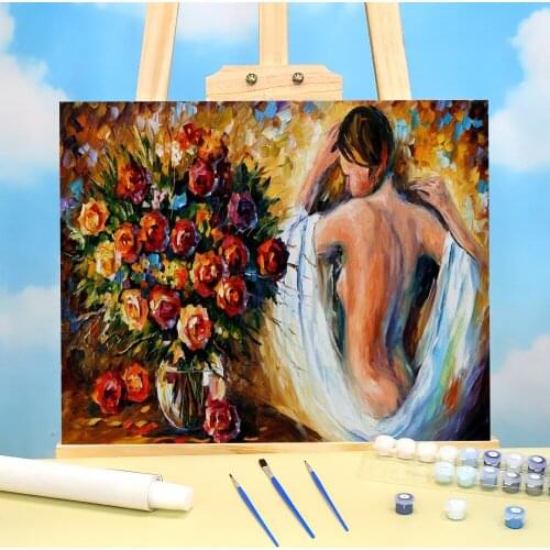 In The Dressing Room Paint By Numbers Complete Kit Oil Paints 50*70 Paiting By Numbers Home Decoration For Kids Wholesale Art