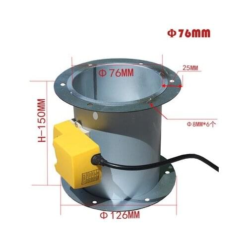 With Flange 50.5mm 220V Galvanized Electric Air Valve Motorized Check Valve for 3/4/5/6/8inch Pipe