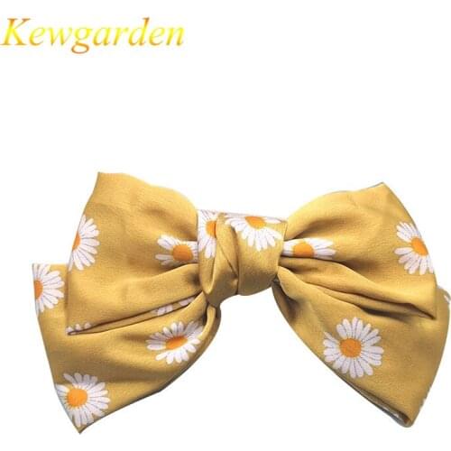 Kewgarden Little Daisy bow hair clip for children lovely girlish temperament flower hair ornaments 4pcs
