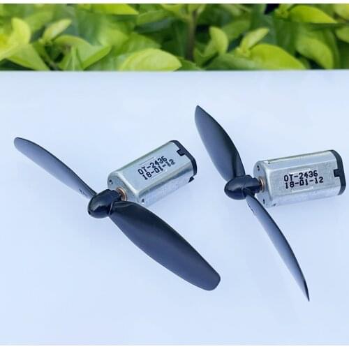 2PCS Micro N30 Carbon Brush Motor DC 3.7V 30000RPM Strong Magnetic+propeller Set DIY RC Drone Quadrotor & Miniature Glider