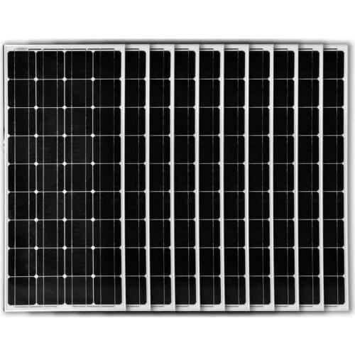 Panel Solar 12v 100w 10 Pcs Zonnepanelen 1000 w 220v Solar Battery Charger Solar Home System Caravan Rv Autocaravana Motorhome