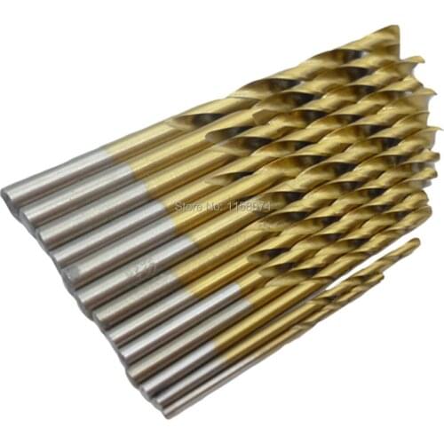 13pcs Titanium Coated Hss Drill Twist Drill Bit 1.5mm-6.5mm Metric Micro Drill Bits Plastic Wood Metal Hole Cutter Drilling