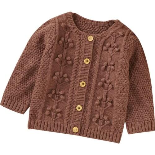 Baby Sweaters Cute Fashion Pompom Toddler Infant Sweater Knitted Solid Newborn Boys Girl Tops Clothing Long Sleeve Autumn Winter
