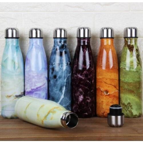 Insulated Stainless Steel Thermo Bottle Cola Cup Thermos Double Wall Vacuum Flasks Portable Travel Sports Bottles 500ML 11COLORS