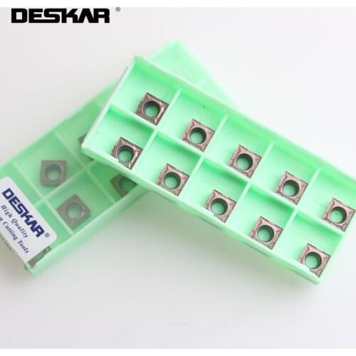 10PCS DESKAR SCMT09T304 SCMT09T308 LF6118 Turning Tools CNC Lathe Cutter Cutting Carbide Inserts Tool Parts For Stainless Steel